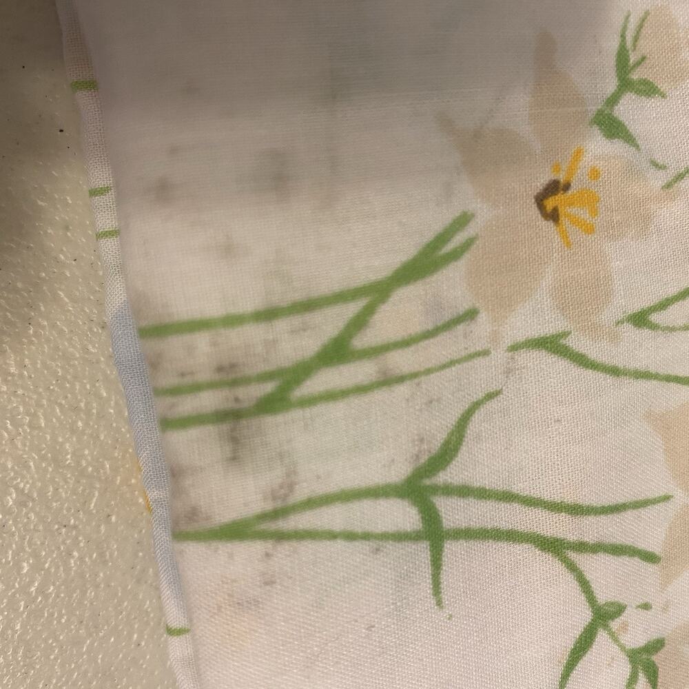 VTG Cotton Blend Full Size Flat Sheet Floral Cottagecore Home Collection 84x90” - Picture 7 of 7